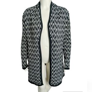 Focus 2000 Women's Chevron Casual Spring Feminine Grannycore Boho Cardigan Large